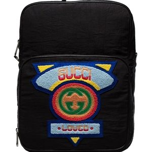 NWT Gucci Loved Logo Embelished Backpack Black